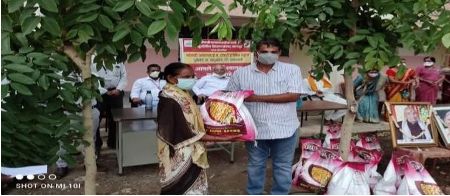 COVID-19 ration kit distribution photo